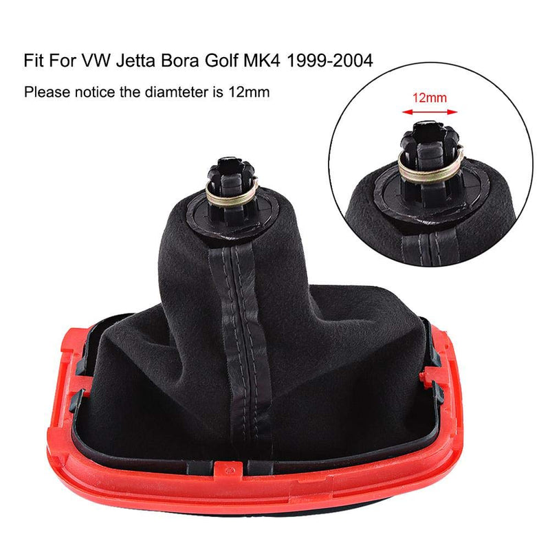  [AUSTRALIA] - Qiilu 5 Speed Shift Boot Gear Shifter Knob Gaitor Boot Kit For VW Jetta Bora Golf MK4 1999-2004