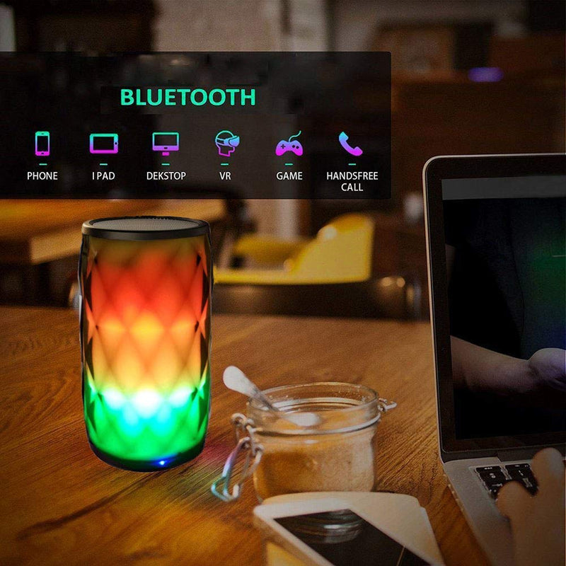 Portable Bluetooth Speakers Touch RGB LED Light Speakers with 6 Light Modes Hi-Fi Loud Sound for Party, Festival, Home, Outdoor, Birthday, Christmas, Halloween Colorful Wireless Speaker - LeoForward Australia