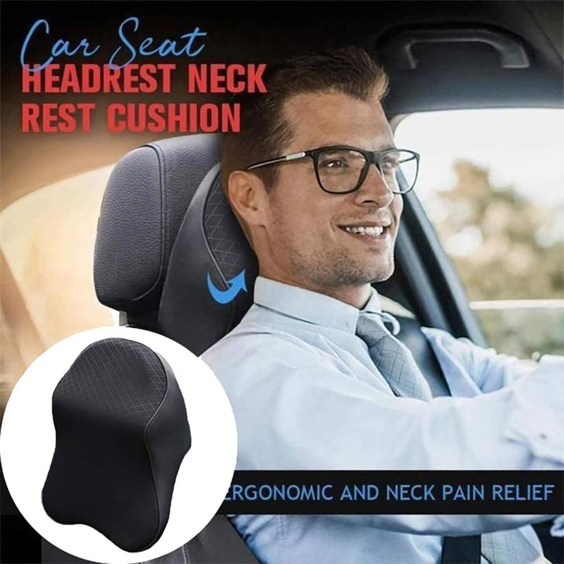  [AUSTRALIA] - N/G Car Seat Headrest Neck Rest Cushion Durable Pure Memory Foam Neck Pillow Comfortable Ergonomic Breathable Removable Seat Headrest Pad (2Black,S) 2black Small