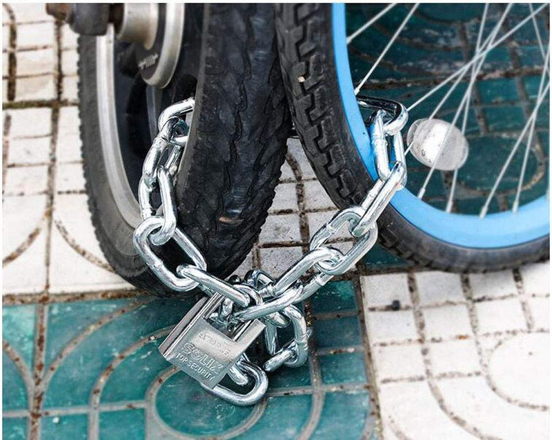  [AUSTRALIA] - Bike Lock Chain,Safety Chain Lock kit,for Motorcycles, Bicycle Chain Lock,, Fences, Glass Doors, Safety Chain Locks (6x500mm) 6x500mm