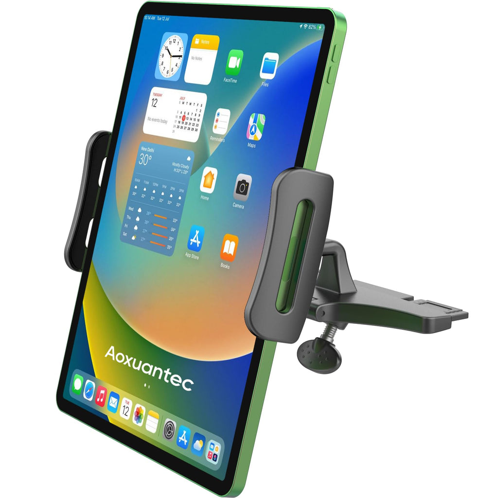  [AUSTRALIA] - Aoxuantec for iPad Car Mount [Upgraded], CD Player Slot Tablet Holder for Car Compatible with iPad Air 5 4 3 2 1, All iPad Mini, 11-Inch iPad Pro, Samsung Galaxy Tab Tablets Z Fold, iPhone, Cell Phone