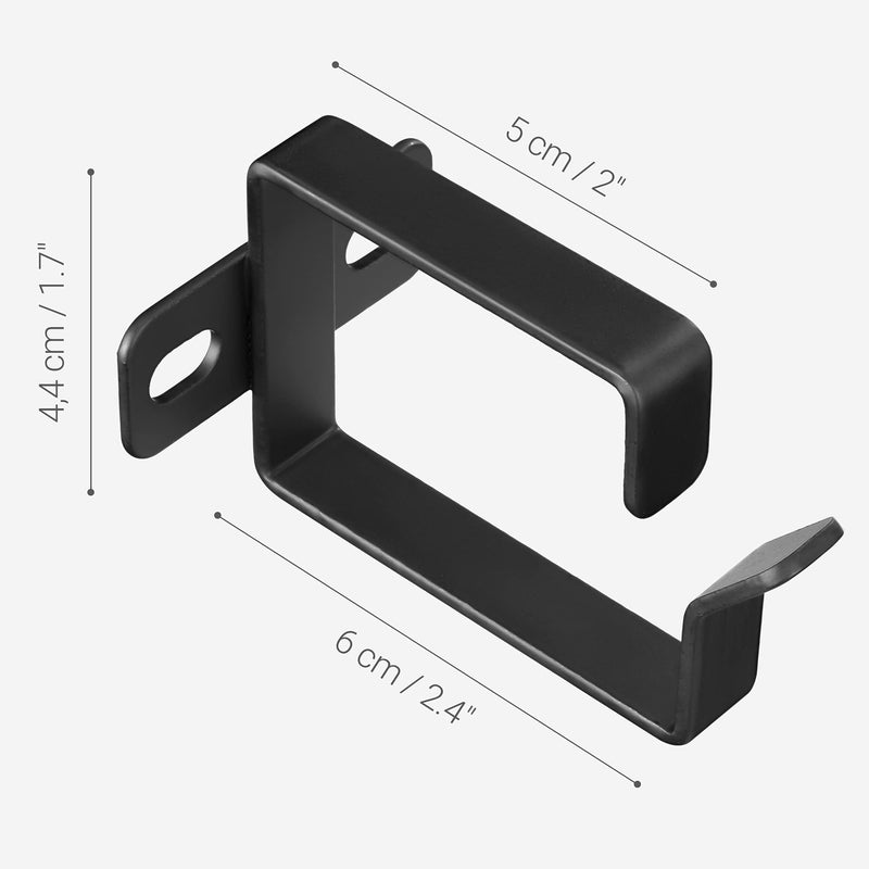  [AUSTRALIA] - kwmobile Server Rack Cable Management D-Ring Hooks (10 Pieces) - Bracket Organizer Hook Mount Set for Network Patch Cables, Fiber Optic, Power Cords