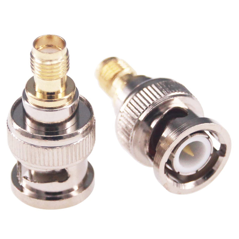  [AUSTRALIA] - RFaha 5pcs BNC Male to SMA Female RF Coax Adapter BNC to SMA Coaxial Connector Adapter(F22-5)