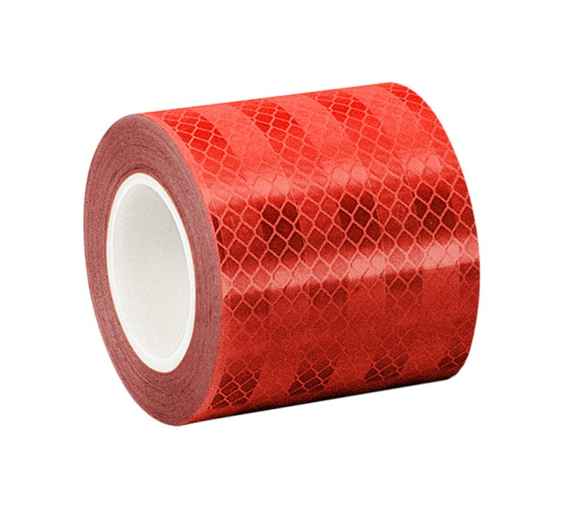  [AUSTRALIA] - 3M 3432 Red Micro Prismatic Sheeting Reflective Tape – 4 in. X 15 ft. Non Metalized Adhesive Tape Roll. Safety Tape