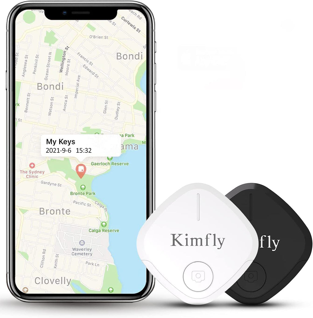  [AUSTRALIA] - Kimfly Key Finder 2-Pack Bluetooth Tracker for Keys, Smart Tracker Item Finder Phone Finder Wallet Finder Keychains Bluetooth Tags for Android/iOS Phone 2pack-1