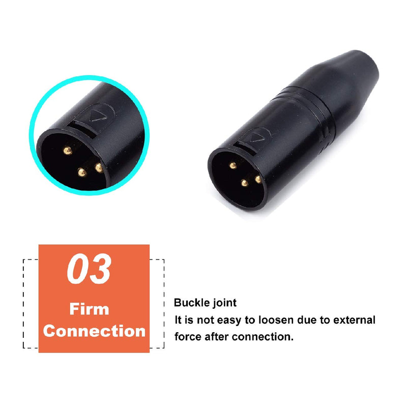  [AUSTRALIA] - 3.5mm to XLR, Ancable 2-Pack 3.5mm Stereo TRS Mini-Jack Female to 3-Pin XLR Male Microphone Adapter, Audio Converter for Camcorders, Recorders, Mixers