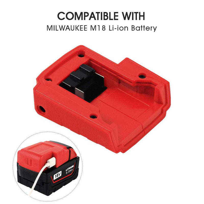DSANKE 18V M18 USB Charger Adapter for Milwaukee Li-ion Battery- Phones iPads Radios Charger Adapter - LeoForward Australia