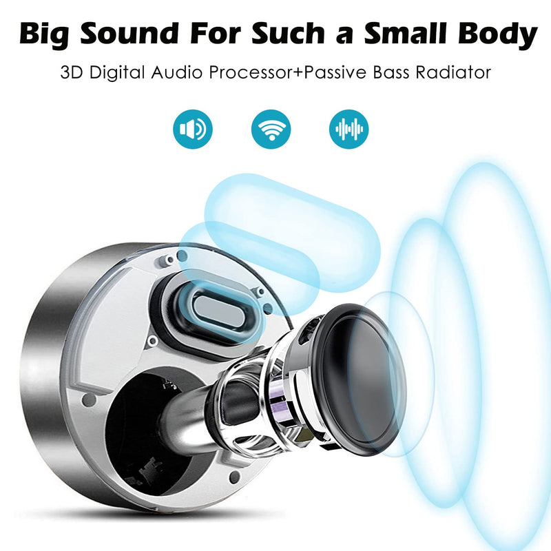  [AUSTRALIA] - LED Touch Bluetooth Speaker Portable Wireless Speakers with HD Sound / 12-Hour Playtime/Bluetooth 5.0 / Micro SD Support, for iPhone/ipad/Samsung/Tablet/Laptop/Echo dot (Gray) Gray