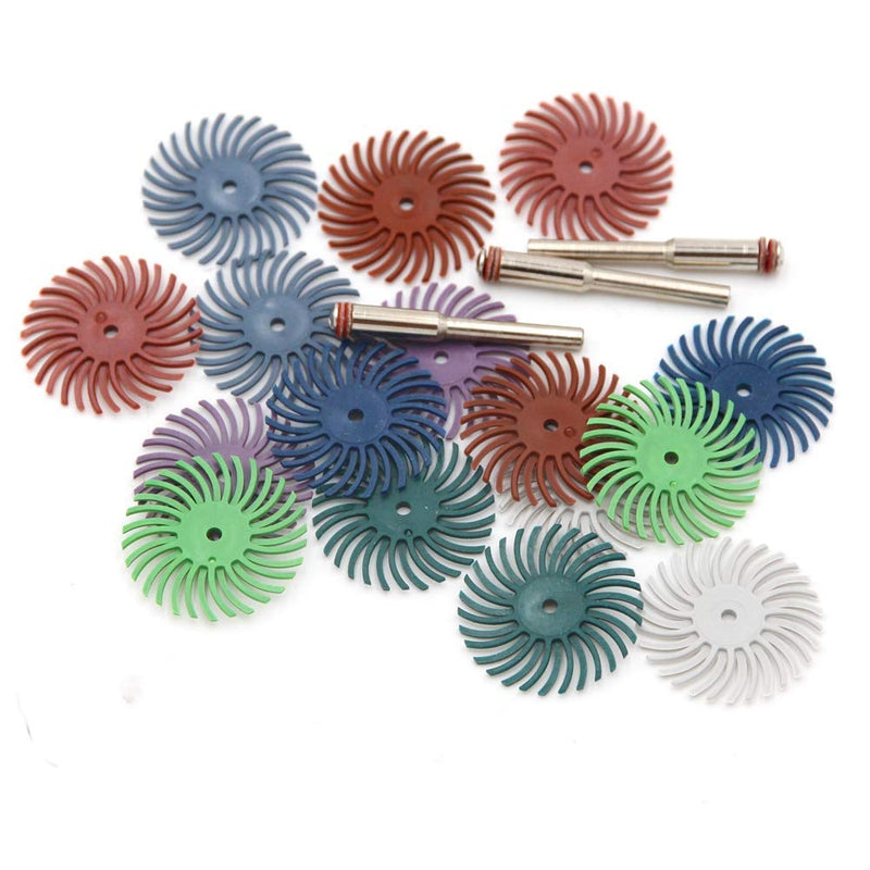  [AUSTRALIA] - Preamer 16 pcs 1" Bristle Disc Brushes for Nuclear carving Polishing,Grit 80# -2500#