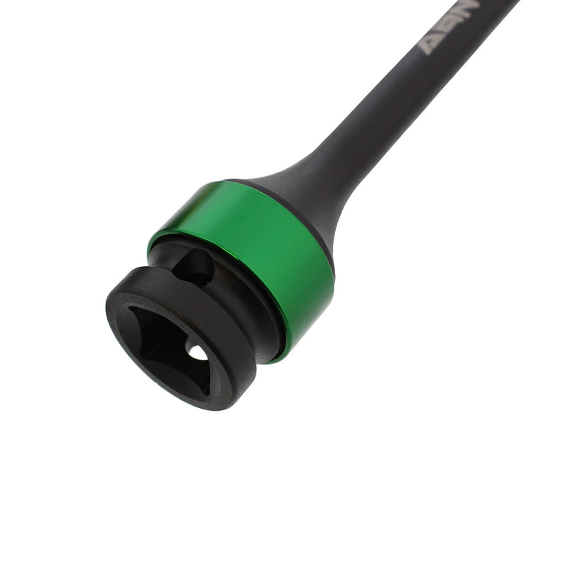  [AUSTRALIA] - ABN 1/2in Drive 8in Long Torque Socket Extension Bar, 65 ft/lb CR-MO with Green Color-Coded Aluminum Ring