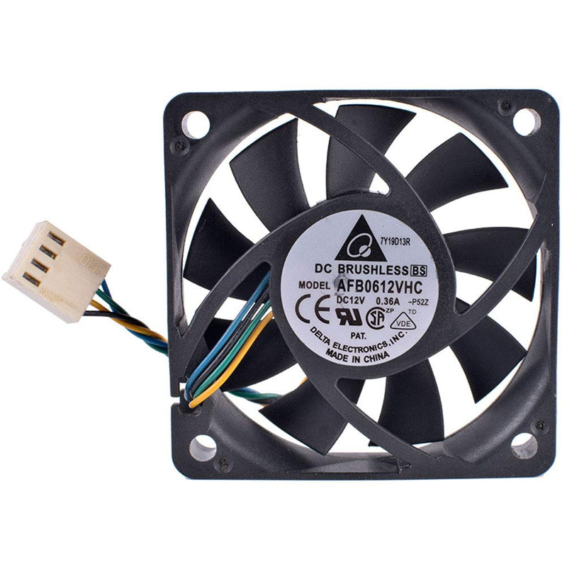  [AUSTRALIA] - Delta AFB0612VHC 6cm 60mm Fan 6015 12V 0.36A Ball Bearing 4-Wire 4pin PWM air Volume Cooling Fan