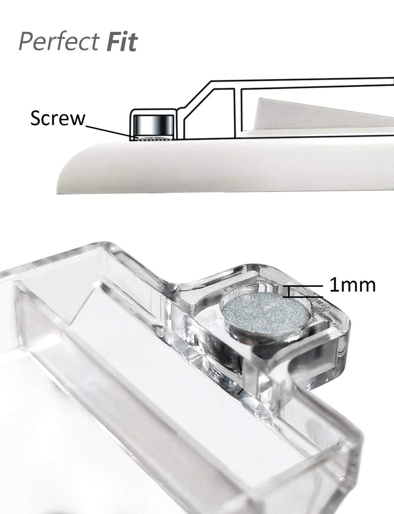  [AUSTRALIA] - Magnetic Light Switch Guards, ILIVABLE Light Switch and Outlet Cover for Flat Modern Switches (Clear, 2 Pack) Clear