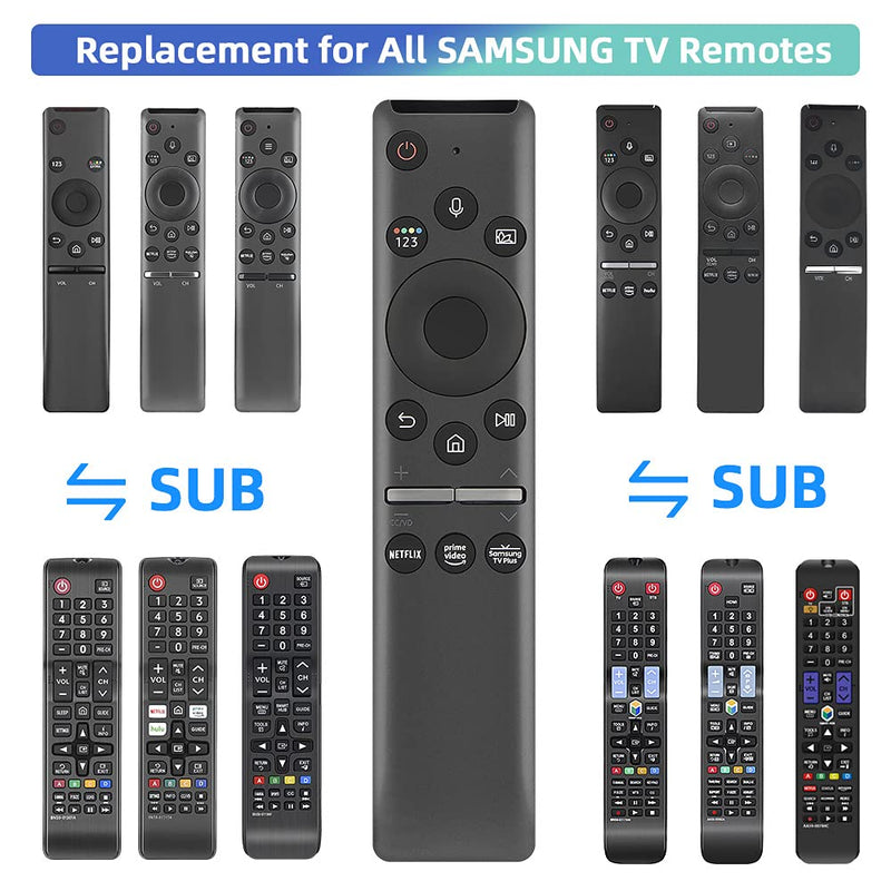  [AUSTRALIA] - Gvirtue Universal Voice Remote Control for Samsung TV Remote All Samsung LED QLED UHD SUHD HDR LCD HDTV 4K 3D Curved Smart TVs, with Shortcut Buttons for Netflix, Prime Video, Samsung Plus