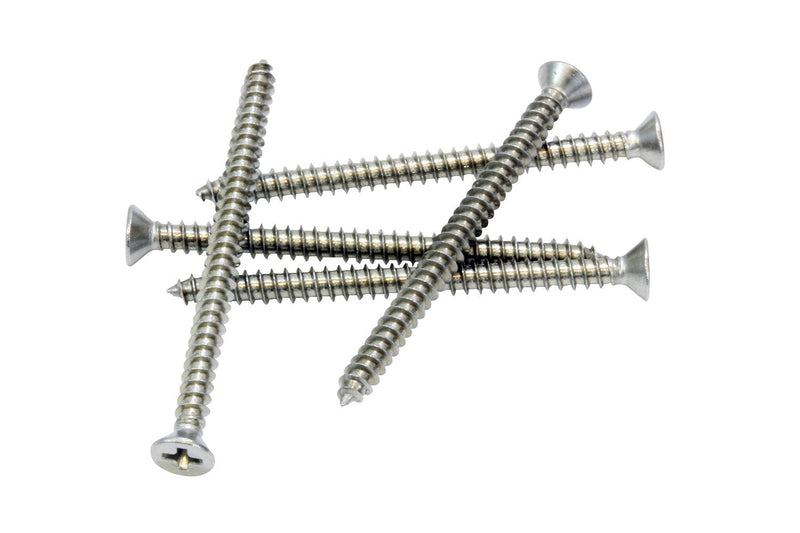  [AUSTRALIA] - #4 x 1-1/2" Stainless Flat Head Phillips Wood Screw, (100 pc), 18-8 (304) Stainless Steel Screws by Bolt Dropper #4 X 1-1/2"