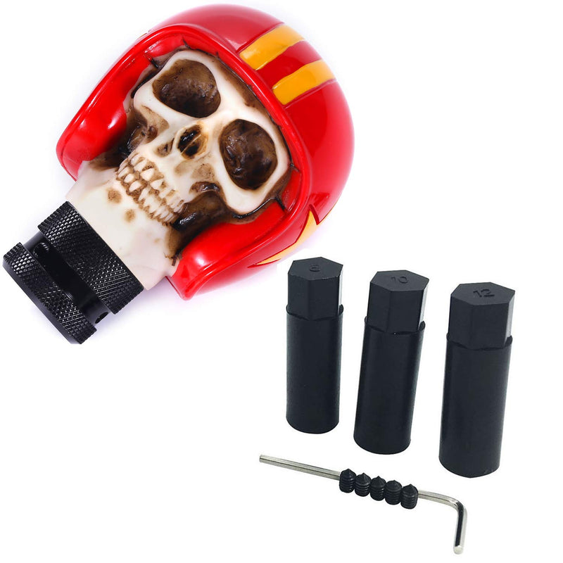  [AUSTRALIA] - Bashineng Automatic Stick Shift Head, Skull Soldier Style Gear Shifter Knob Fit for Most Universal Manual Cars (Red) red