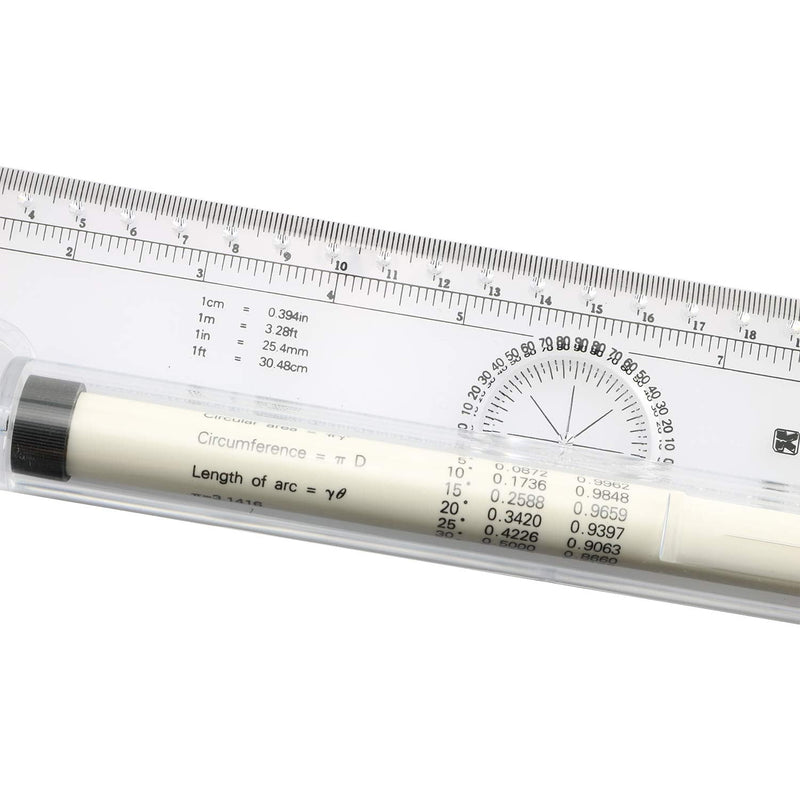  [AUSTRALIA] - PSCCO Rolling Parallel Ruler Balancing Scale Multi-Purpose Parallel Ruler Drawing Measuring Tool 30cm