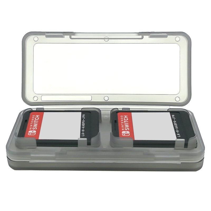  [AUSTRALIA] - Skyview-2Pcs-4-in-1-Gray Game-Memory-Card-Protection-Hard-Case-for-Nintendo-3DSLL Game-Cartridge-Holders-Storage-SD-Case Organizing-Switch-Games-Card Gray