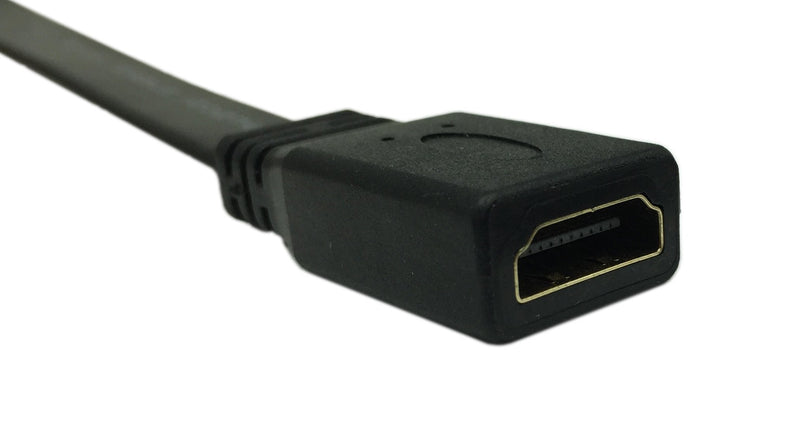 LEMENG 1FT Flat Slim High Speed HDMI Extension Cable A Female to 90 Degree Up Angle A Male Cable - LeoForward Australia