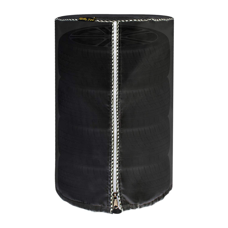 Mr.You Large Tire Cover,Tire Storage Bag & Seasonal Tire Cover,Waterproof Dust-Proof (Diameter 32-inch,Black Coated) Large(32in) black - LeoForward Australia