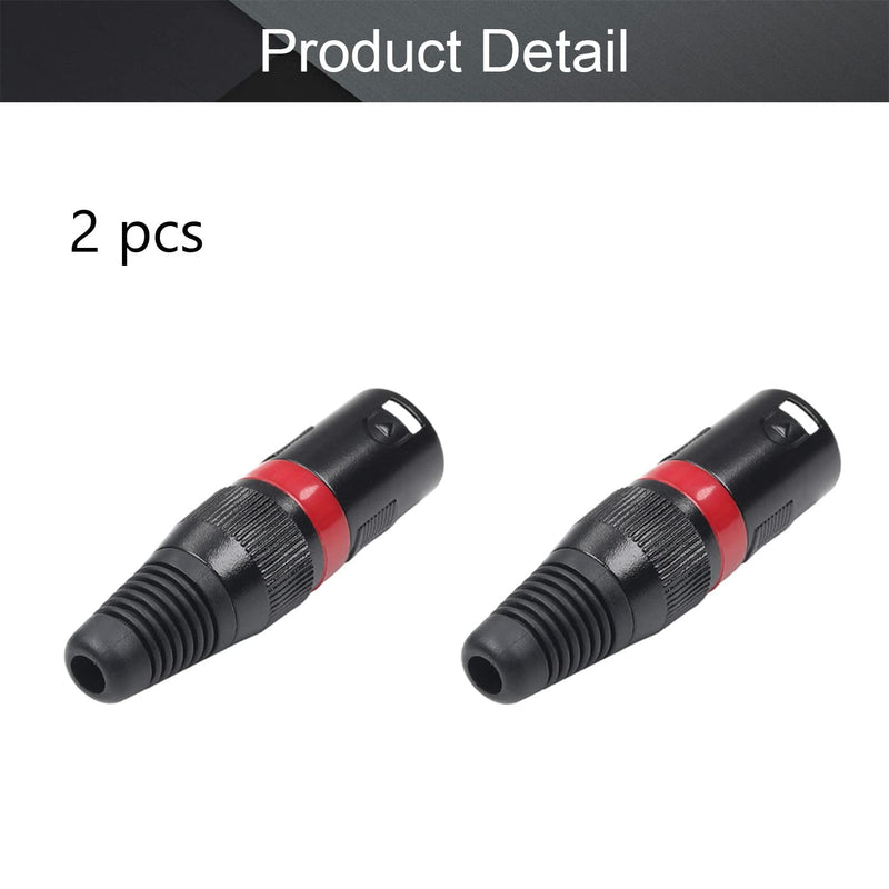  [AUSTRALIA] - Fielect XLR Male Connector Adapter Microphone Cable Plug Connector Mic Audio Socket LY-KNT011 3-Pin 2pcs