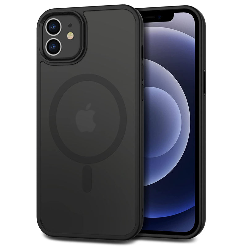  [AUSTRALIA] - CACOE Magnetic Case for iPhone 12 & iPhone 12 Pro 2020 6.1 inch-Compatible with MagSafe & Magnetic Car Phone Mount,Anti-Fingerprint TPU Thin Phone Cases Cover Protective Shockproof (Matte Black) Matte Black