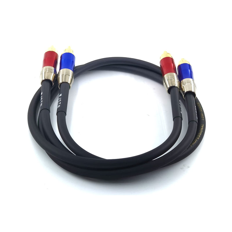  [AUSTRALIA] - WJSTN-020 RCA to RCA Audio Cable, 1RCA Male to 1RCA Male Stereo Audio Cable Converter, Digital Stereo Audio Cable for subwoofer, Home Theater, high-Fidelity Audio-Double Shielding-2 Pack (2FT) 2FT