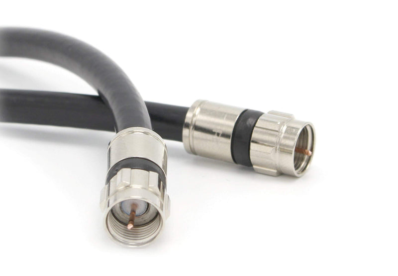  [AUSTRALIA] - 10' Feet, Black RG6 Coaxial Cable (Coax Cable) with Weather Proof Connectors, F81 / RF, Digital Coax - AV, Cable TV, Antenna, and Satellite, CL2 Rated, 10 Foot 10 Feet (3 Meter)