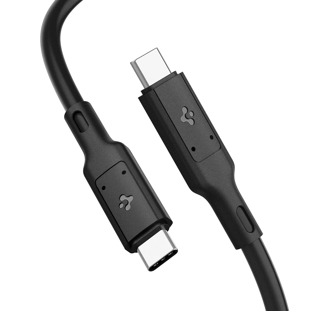  [AUSTRALIA] - Spigen [USB-IF Certified USB 4 Cable 2.6ft for Thunderbolt 4 3 Cable,100W Charging 40Gbps Data Transfer 8K Video Type C for MacBook iPad M2 M1 Pro Air Galaxy S23 S22 Ultra Plus Mac Mini External SSD