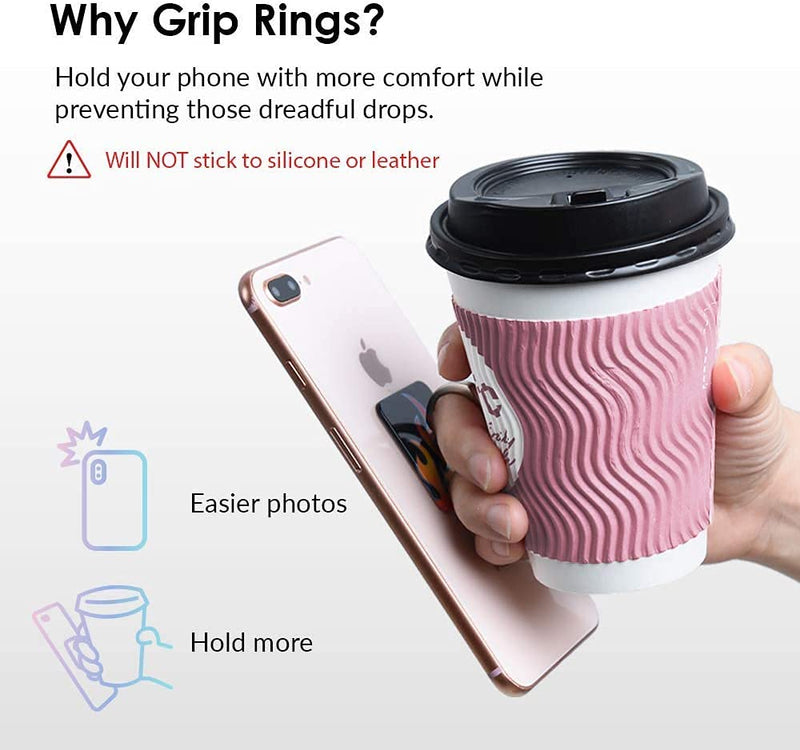  [AUSTRALIA] - Velvet Caviar Cell Phone Ring Holder - Finger Ring & Stand - Improves Phone Grip Compatible with iPhone, Galaxy, Most Smartphones (Stardust Glitter) Stardust Glitter