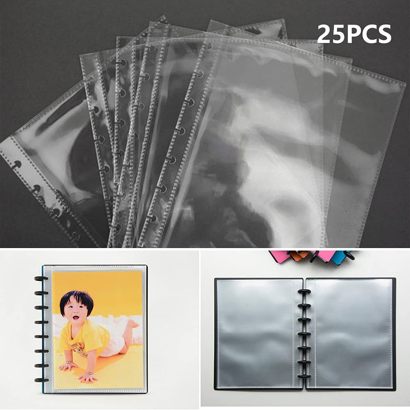  [AUSTRALIA] - 25 Pack Photo Album Refill Sheets, Photo Sleeve Inserts for 50 Photos,Photo Sleeves 6x8,8 Ring Binder Photo Pockets, Each Photo Page Holds Two Pictures, Archival Photo Sleeves,Photo Protectors