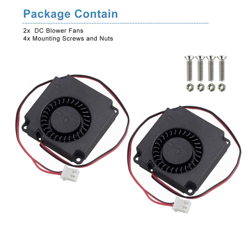  [AUSTRALIA] - GDSTIME Blower Fan 12V 2 Pack 40mm 40x10mm 4010 DC Brushless Cooling for 3D Printer