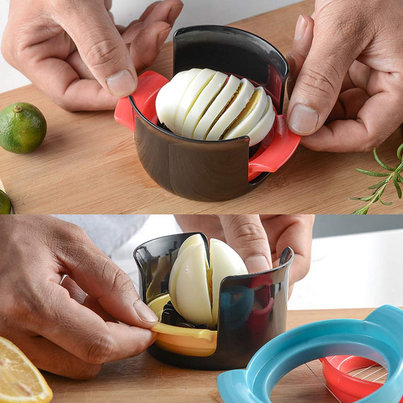  [AUSTRALIA] - Egg Slicer for Hard Boiled Eggs, Upgraded 3 in 1 Multifunctional Egg Cutter Strawberry Slicer with Sturdy Stainless Steel Wire