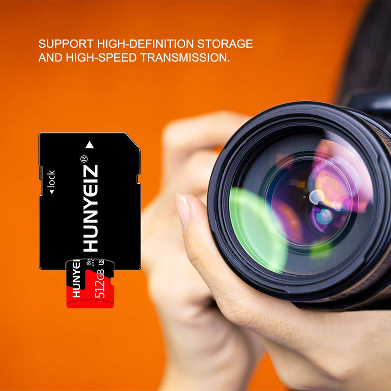  [AUSTRALIA] - 512GB Micro SD Card with Adapter High Speed Class 10 Memory Card for Smartphone,Security Camera,Dash Cam,Tablet and Drone