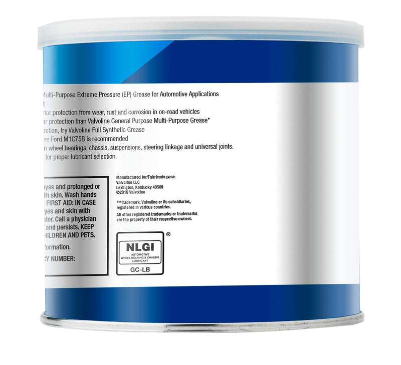 Valvoline Multi-Vehicle Moly-Fortified Gray Grease 1 LB 1 LB Tub Moly-Fortified Conventional - LeoForward Australia