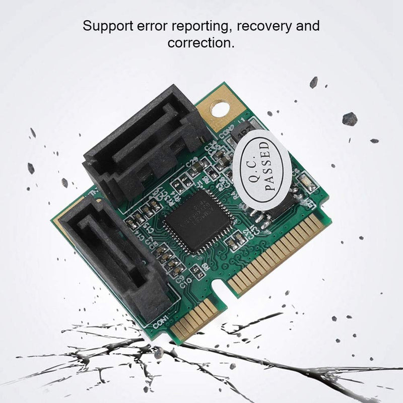  [AUSTRALIA] - 2-Port Mini PCI-e to SATA 3.0 Maximum 6Gbps Converter, Hard Drive Expansion Adapter Converter Boards Card