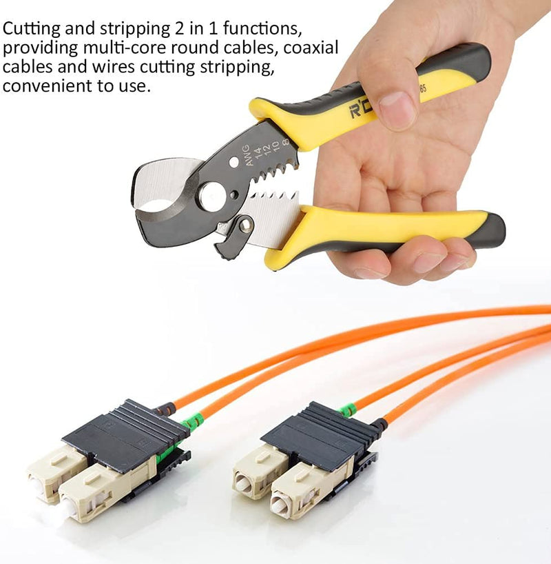  [AUSTRALIA] - Utoolmart 170mm Wire Stripper, AWG 14-8 Wire Cutter Wire Crimper Multi-Function Hand Tool 1Pcs 363A