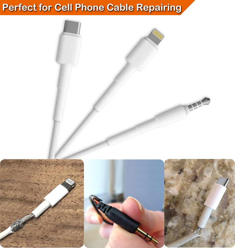  [AUSTRALIA] - 3:1 heat shrink tube set, 6.4 mm 7.9 mm 9.5 mm - waterproof heat shrink tube, white shrink tube with self-adhesive protective cover for telephone cables, 15 pieces