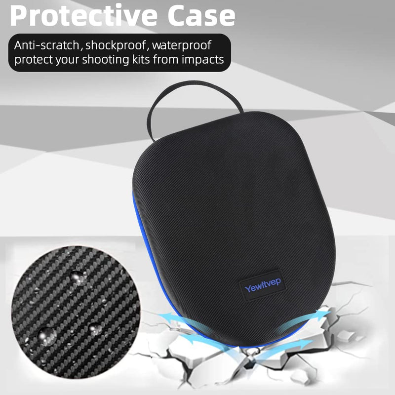  [AUSTRALIA] - Shooting range ear protection including shooting ear protection earmuffs, safety glasses, earplugs, gun glasses, storage case Black-blue