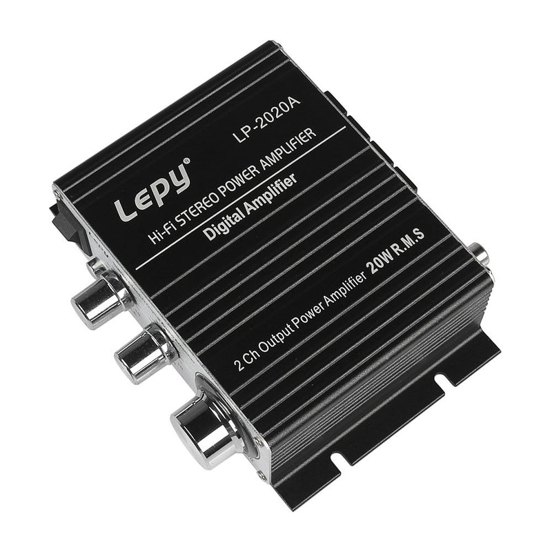 Lepy LP-2020A Class-D Hi-Fi Digital Amplifier with Power Supply Black Single - LeoForward Australia