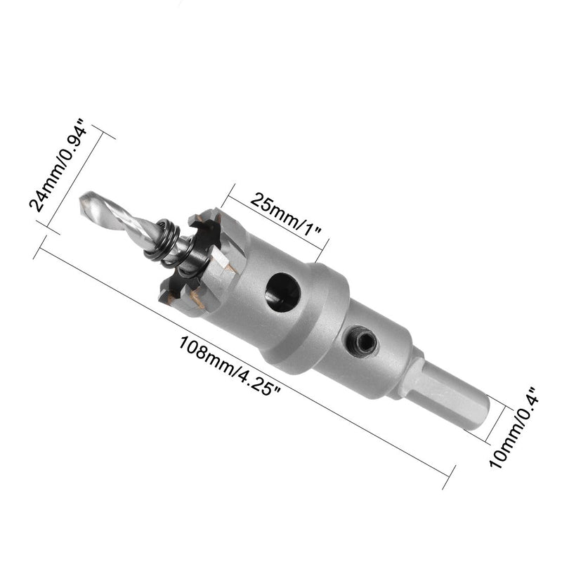 uxcell 24mm Carbide Hole Cutter, TCT Hole Saws for 5mm Stainless Steel Sheet Metal - LeoForward Australia