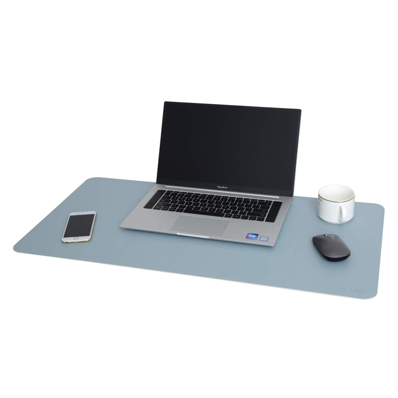 Weelth Multifunctional Office Desk Pad, Waterproof Desk Pad Protector PU Leather Dual-Sided Desk Writing Pad for Office/Home (Light Blue/Sliver, 23.6" x 13.7") Light Blue/Sliver 23.6" x 13.7" - LeoForward Australia