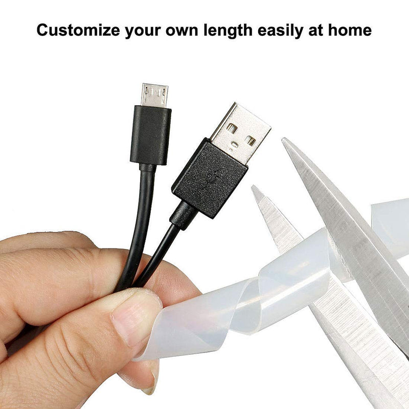  [AUSTRALIA] - uxcell 10mm Flexible Spiral Tube Cable Wire Wrap Computer Manage Cord 8M Length Transparent 8mmx10mmx8000mm