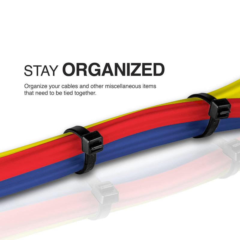  [AUSTRALIA] - TR Industrial Multi-Purpose UV Resistant Black Cable Ties, 12 inches, 100 Pack 12"