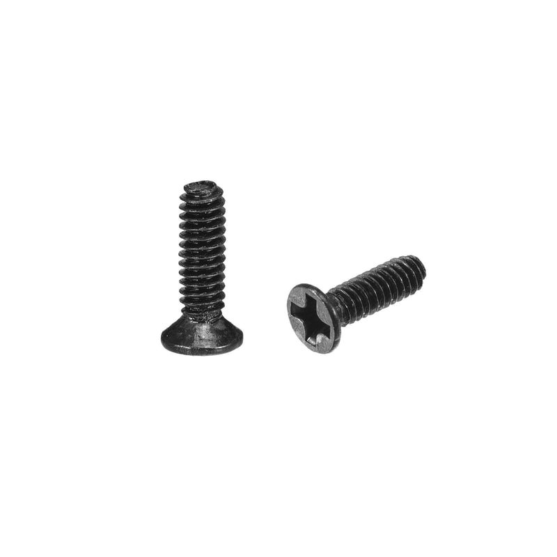  [AUSTRALIA] - uxcell M2 x 7mm Phillips Screws Fastener Black for Laptop PC TV Fan Switch 500pcs