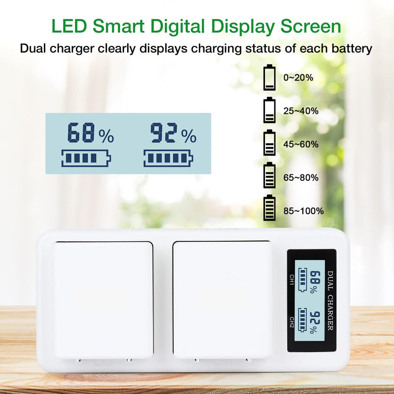  [AUSTRALIA] - Battery Charger Station for Arlo Pro 3/Pro 4 & Arlo Ultra/Ultra 2, Digital LED Screen Dual Charging Station for Arlo Battery Only (No Batteries)