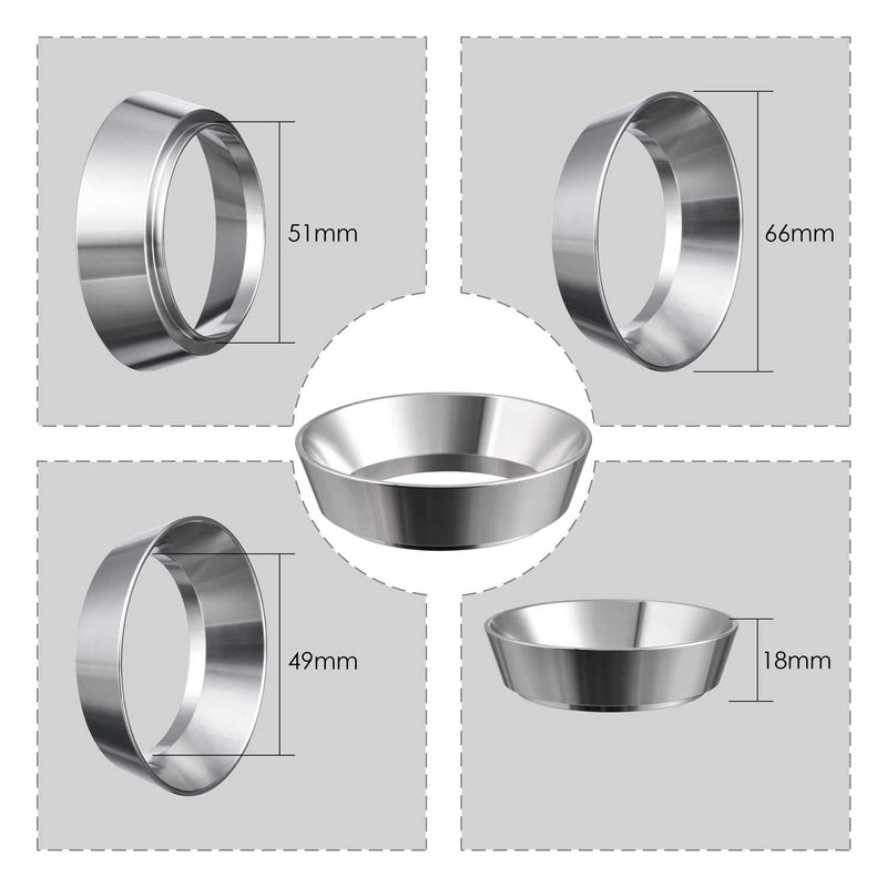  [AUSTRALIA] - 51mm Espresso Dosing Funnel, MATOW Stainless Steel Coffee Dosing Ring Compatible with 51mm Portafilter (51mm)
