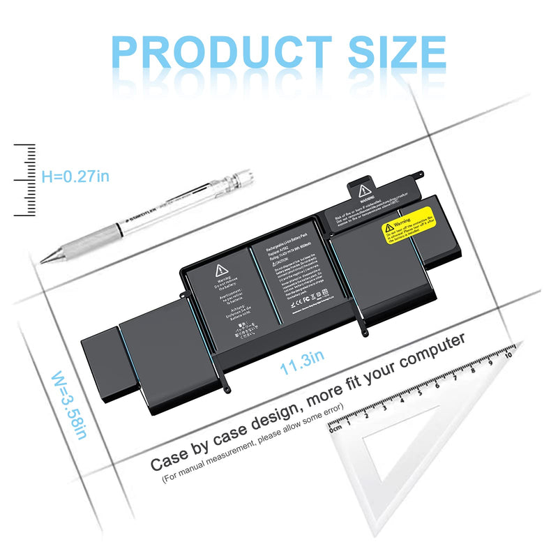  [AUSTRALIA] - A1582 A1502 Battery - for MacBook Pro Battery 13” Retina Late 2013, Mid 2014, Early 2015, for MacBook Pro A1493 A1582 A1502 Replacement Li-Polymer Battery [11.42V/ 74.9Wh]