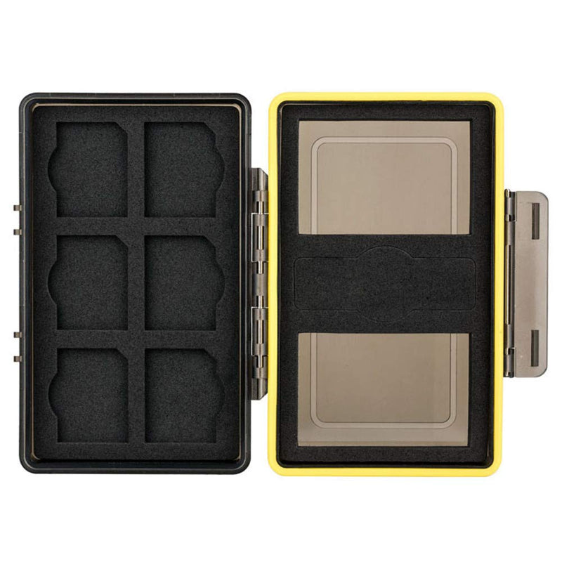  [AUSTRALIA] - SD Card Holder & Camera Battery Case 2in1 Storage Box for 6 SD SDHC SDXC Memory Cards + 2 Canon LP-E6 LP-E6N Batteries on EOS R 5D Mark IV III II 5DM4 5DM3 5DM2 5Ds 5DsR 6D 6DM2 7D 7DM2 80D 70D 60D for 6 SD + 2 Camera Batteries(Canon LP-E6)