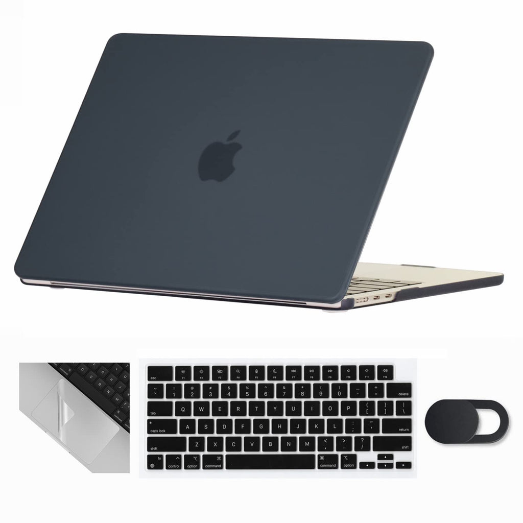  [AUSTRALIA] - Se7enline Compatible with MacBook Air M2 2023 Case 15 inch for Mac Air 15.3-inch Model A2941 Laptop Hard Shell Case with Keyboard Protective Cover & Webcam Cover & Trackpad Protector,Matte Black 15.3 inch Matte Black