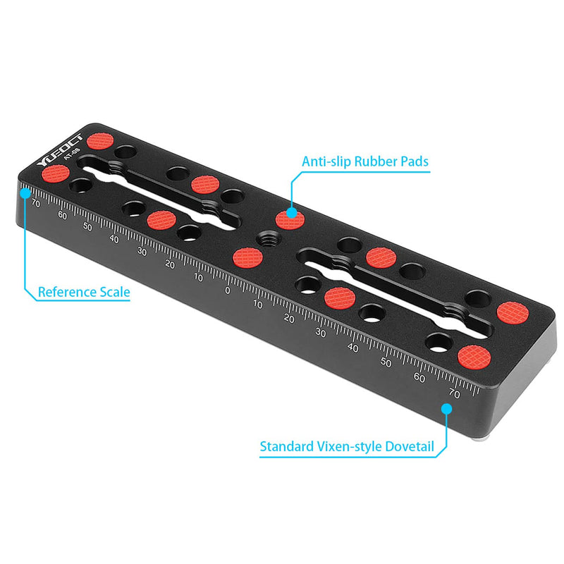  [AUSTRALIA] - 160mm / 6.3" Rail Bar Metal Dovetail Mounting Plate with M6 1/4" 3/8" Camera Screw for Vixen Style Dovetail Saddles Telescope Scope Adapter Mount Base OTA Equatorial Tripod Sky Astrophotography